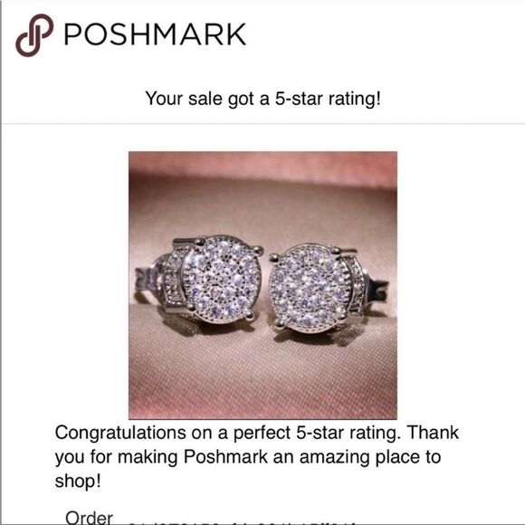 #32 Gold Micro Pave Stud Earrings - Picture 4 of 9